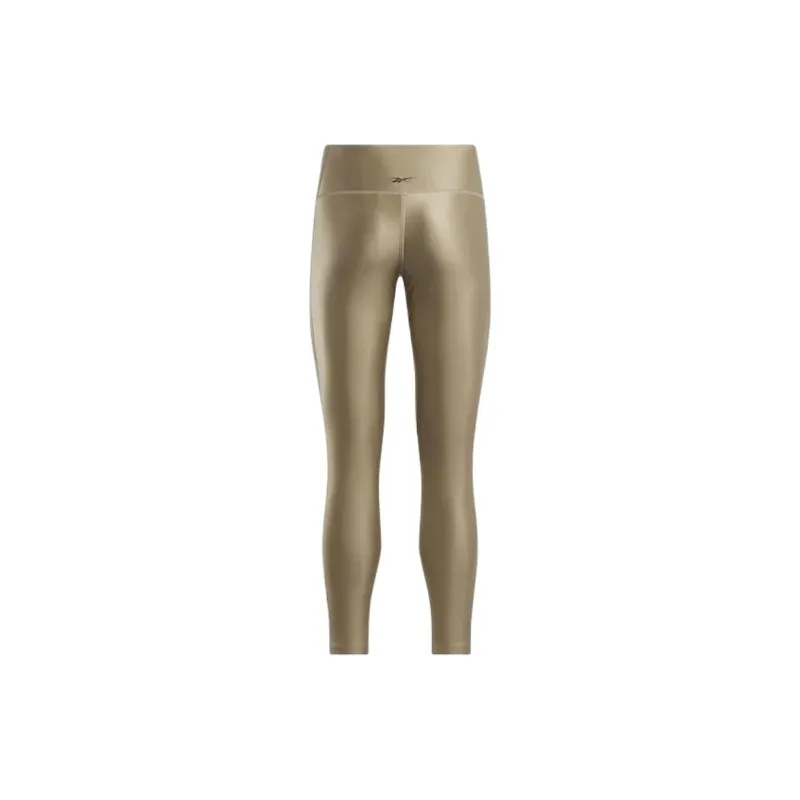 Reebok Lux Shine High-Rise Leggings Casual Pants Women's Egg Stone Beige-1