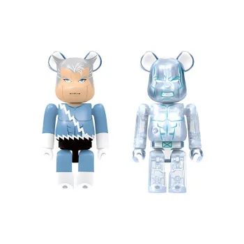 BE@RBRICK 100% Happy X MEN X Men Quicksilver & Iceman Trendy Figures 7cm