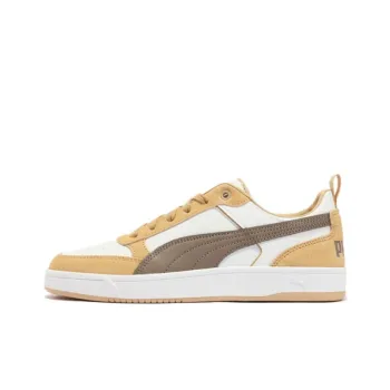 PUMA DRIBBLE Anti Slip Wear Resistant Low Top Casual Shoes Unisex White/Tan