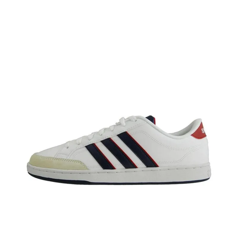 Adidas Courtset Slip-Resistant Coverage Low-Top Skateboard Shoes Unisex White Black Red-0