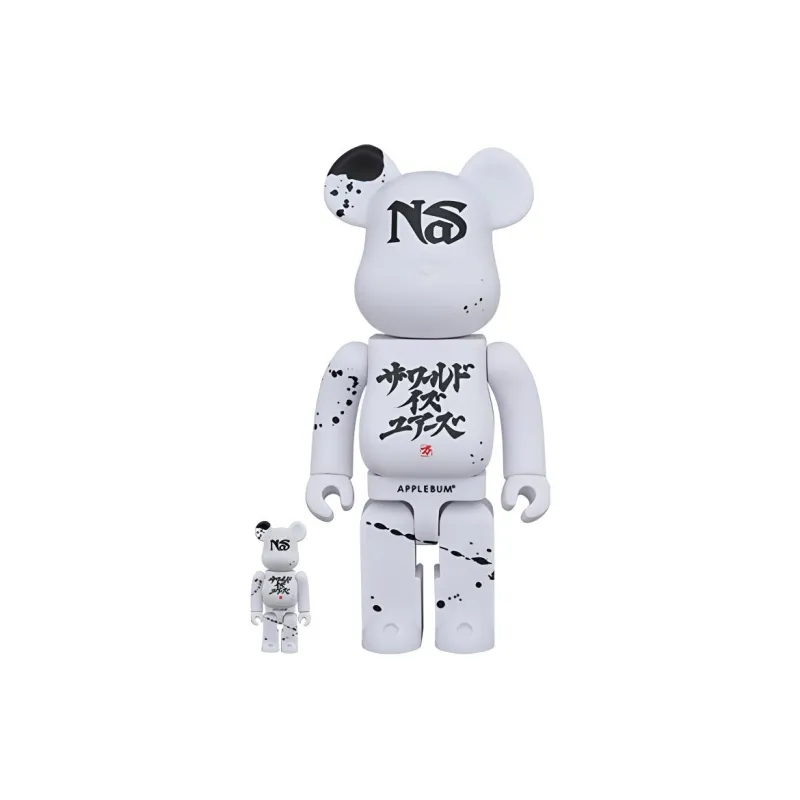 BE@RBRICK X Nas X Applebum World Is Yours T-Shirt Black-0