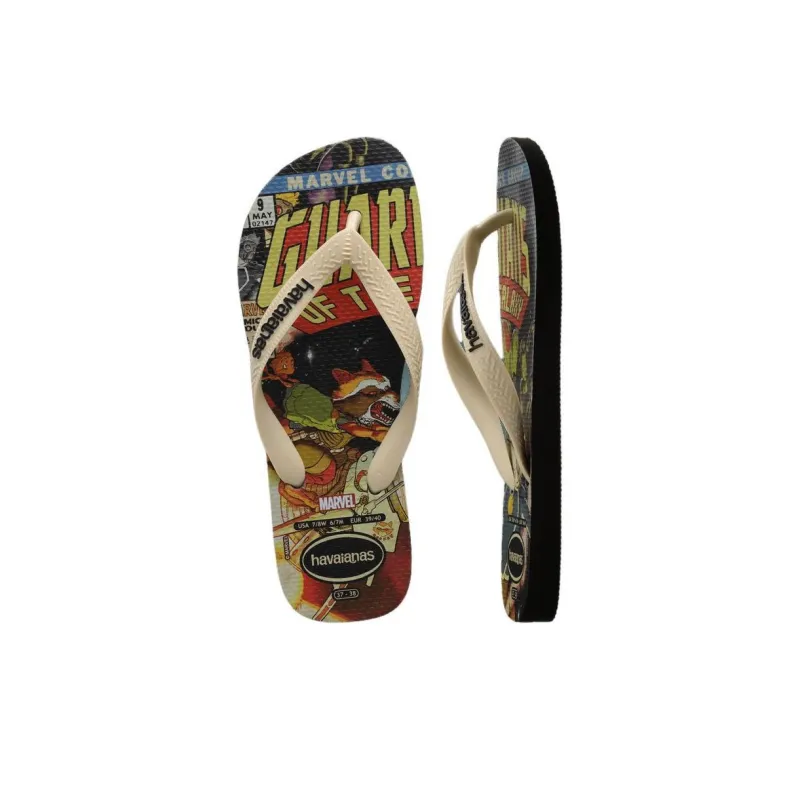 Havaianas Abrasion Resistant Flip Flops Unisex Black Beige-4