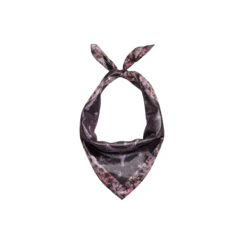COACH Cotton Silk Metal Silk Scarves Women's Purple