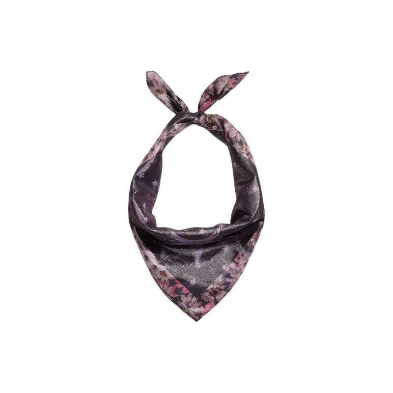 COACH Cotton Silk Metal Silk Scarves Women's Purple-0