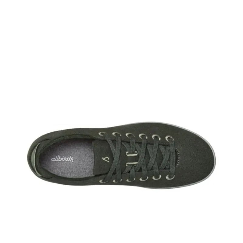 Allbirds Wool Piper Lightweight Low-Top Skateboard Shoes Men's Black Forest Green Background-2