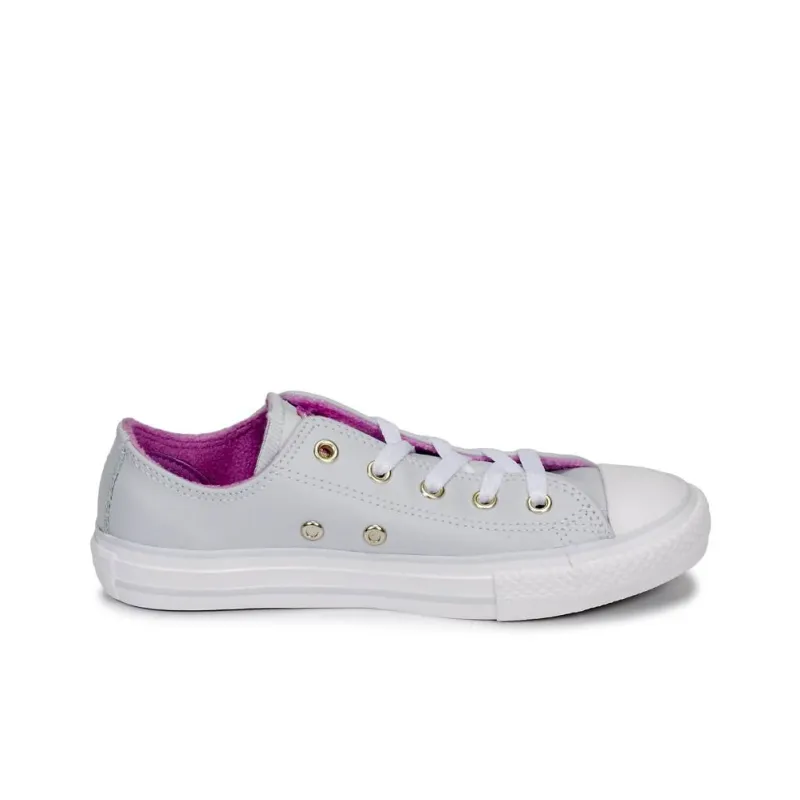 Converse Chuck Taylor All Star AS L OX Durable Cushioning Low-Top Canvas Shoes Women's Gray Pink-1