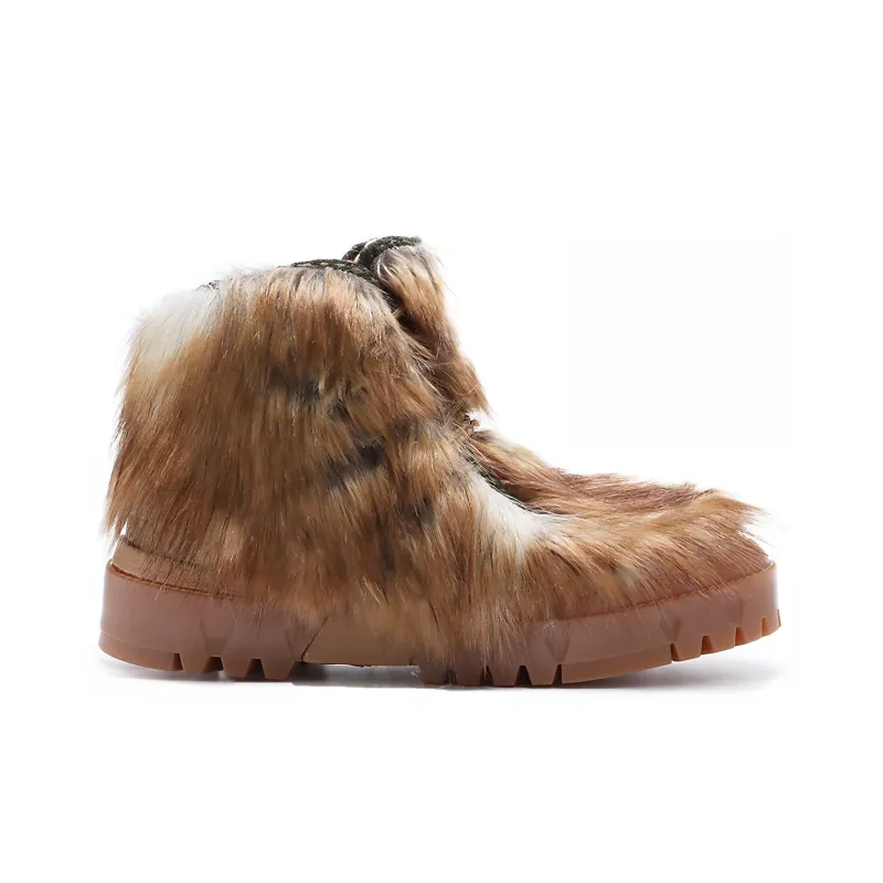 Onitsuka Tiger Hmr Peak Fur Wear-Resistant High-Top Casual Shoes Unisex Brown-1