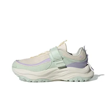 Adidas Maxxwavy Anti Slip Wear Resistant Low Top Casual Running Shoes Women's White Green Brown