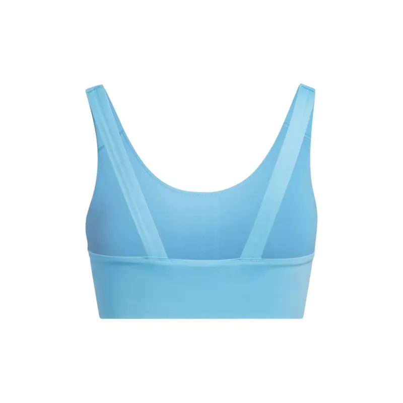 Adidas ALL ME LUXE MEDIUM-SUPPORT BRA Sports Underwear Women's Half Blue-1