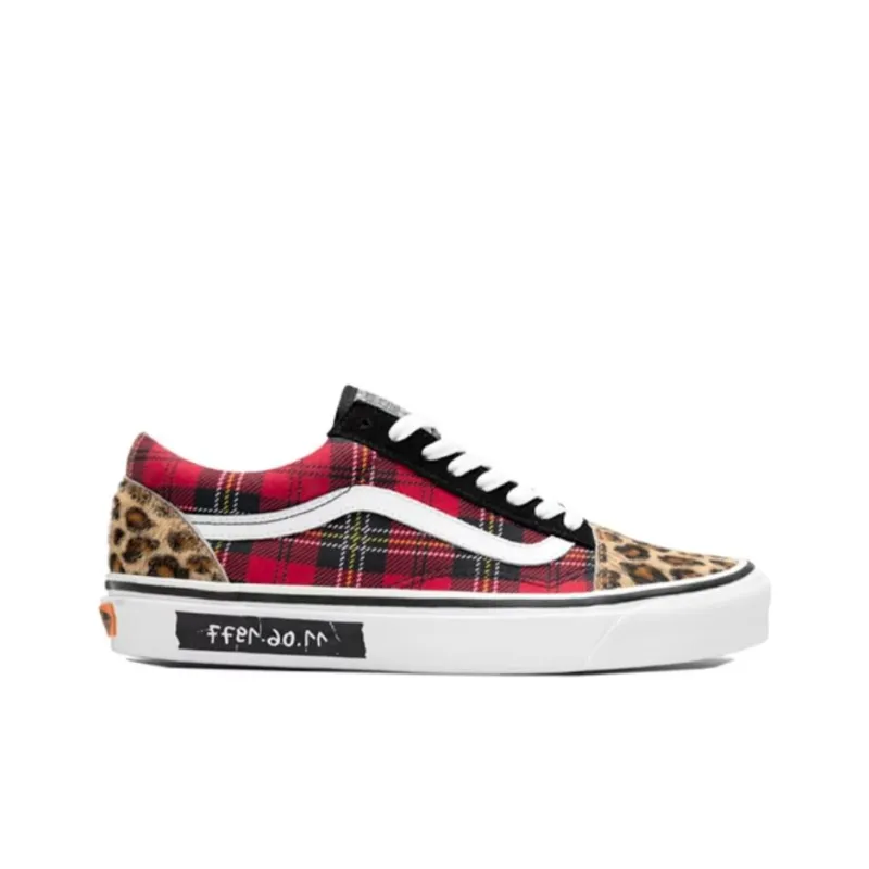 Vans Customs Patchwork Old Skool Red/Black Multi Color-1