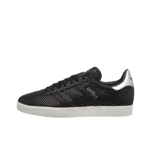 Adidas Gazelle Core Black Silver Metallic Women's