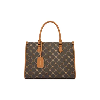 Geshiman PVC Crossbody Handbags Regular Women's Coffee/Ecru