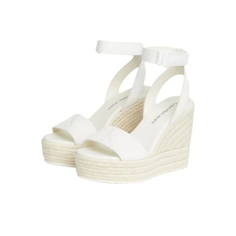 CKJ CALVIN KLEIN JEANS Strap Sandals 12cm Women's Bright White-2