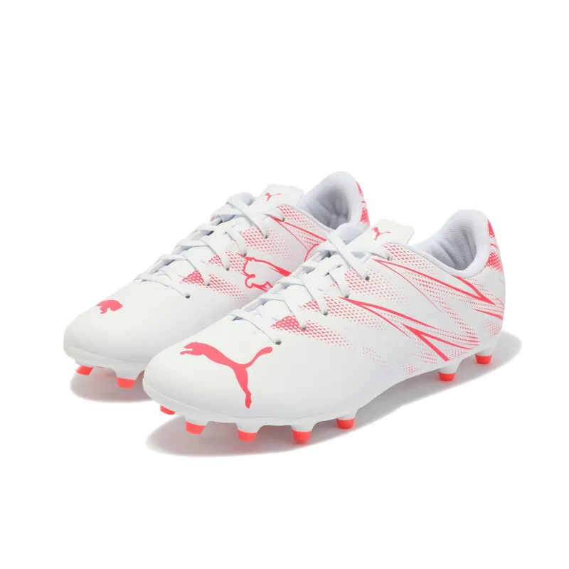 PUMA Attacanto AG Short Rubber Studs FG Long Rubber Studs Artificial Ground Soccer Shoes Men's White Red-2