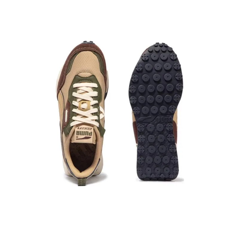 PUMA Rider FV Anti Slip Wear Resistant Low Top Casual Shoes Unisex Tan-4