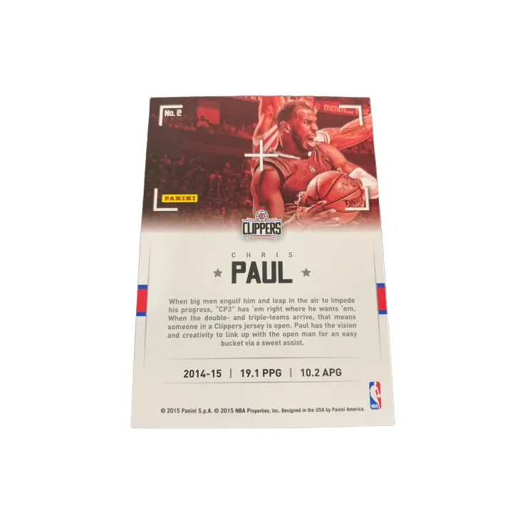 PANINI 2015 Clippers Chris Paul Action Shots Autographed Signature NBA Player Card Product Access. Sports Cards 1 Pc-1
