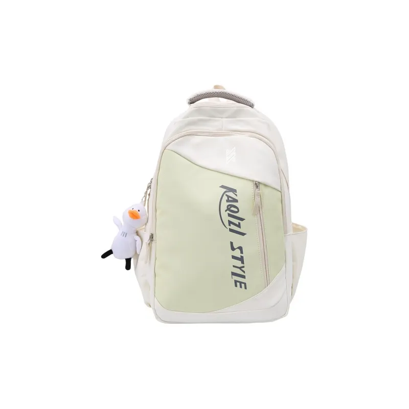 NOMK Nylon Backpack Backpack Travel Backpack Laptop Bag Unisex Black/Green/White/Blue-10