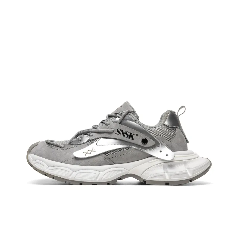 SNSK Crescent Moon Curved Knife 1.0 Cushioning Anti-Slip Wear-Resistant Breathability Low-Top Chunky Sneakers Unisex-0