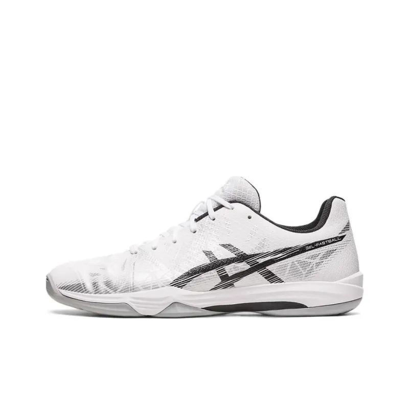 Asics Gel-Fastball Anti-Slip Wear-Resistant Low-Top Training Shoes Unisex White Black-0