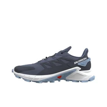 SALOMON Supercross 4 Shock Absorbers With Slip Resistant Features Low Top Running Shoes Women's Dark Blue