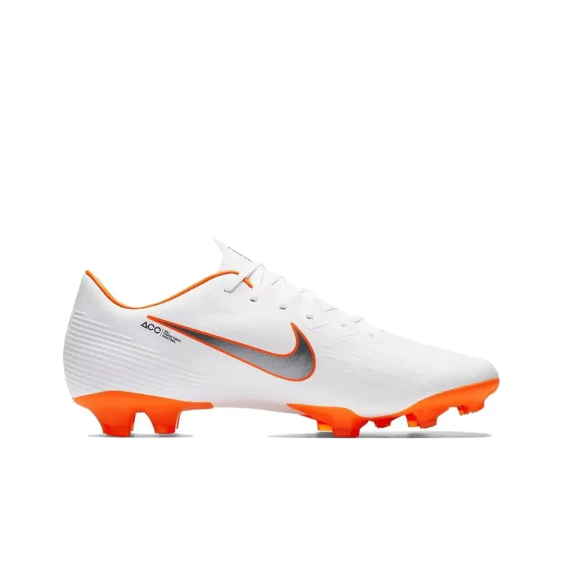 Nike Mercurial Vapor 12 Soccer Shoes Men Low Top White/Orange-1