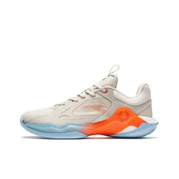 Anta Skyline RETRO Wear Resistant Low Top Basketball Shoes Men's Beige Orange