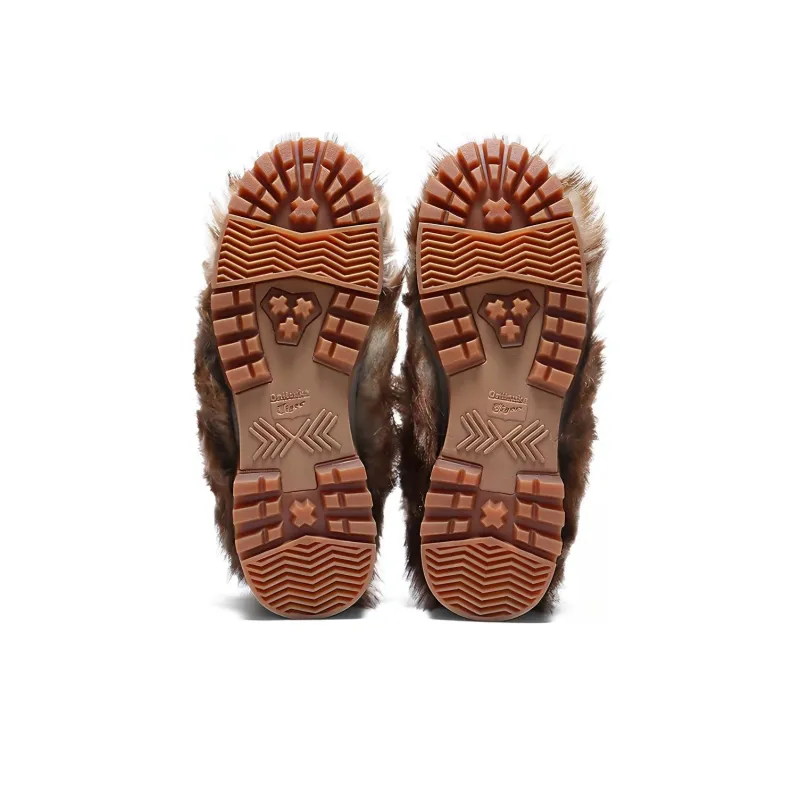 Onitsuka Tiger Hmr Peak Fur Wear-Resistant High-Top Casual Shoes Unisex Brown-5