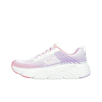Skechers Max Cushioning Anti-Slip And Wear-Resistant Support Low-Top Casual Running Shoes Women's White Purple
