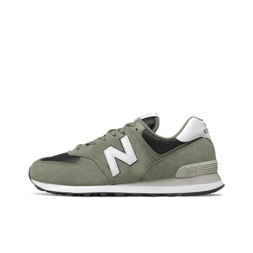 New Balance NB 574 Running Shoes Men Low-Top Moss Green/White/Black