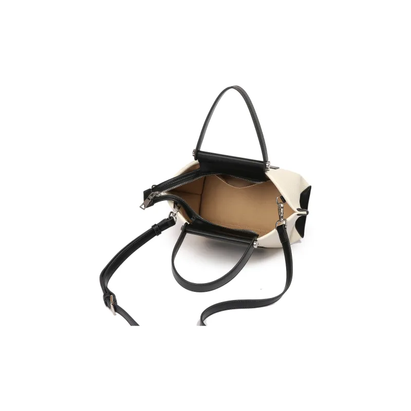 ZAVC PU Handbag Women's Black/Khaki/Premium Orange-7