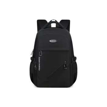 EDISON Water Repellent Oxford Fabric Casual Campus Backpack Regular Unisex Black/Gray