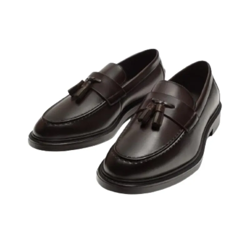 ZARA Loafers Men Brown-2