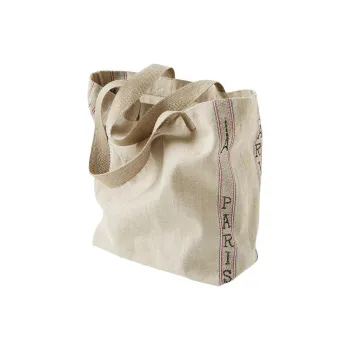 INES DE LA FRESSANGE Cotton Tote Bag, Shopping Bag, Handbag, Shoulder Bag Women's Beige