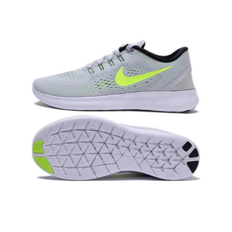 Nike Free Rn Pure Platinum/Volt Black Wolf Grey Women's-4