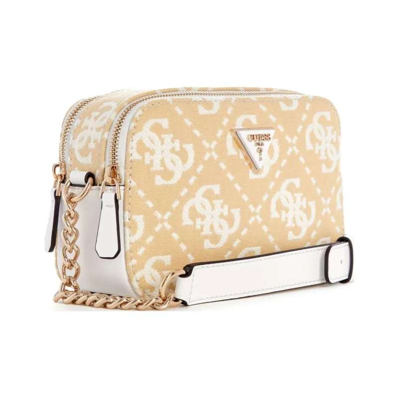 GUESS Jacquard Camera Bag Shoulder Bag Crossbody Bag Women's White-1