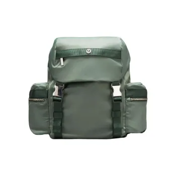Lululemon Recycled Polyester Backpack Mini Unisex Gray Eucalyptus Color > Green
