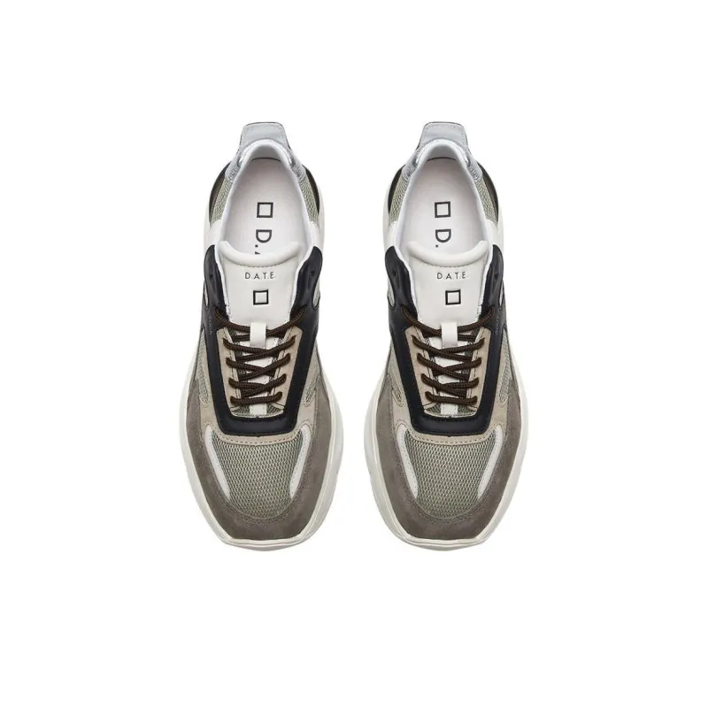 D.A.T.E Low-Top Casual Shoes Men's Army Green-3