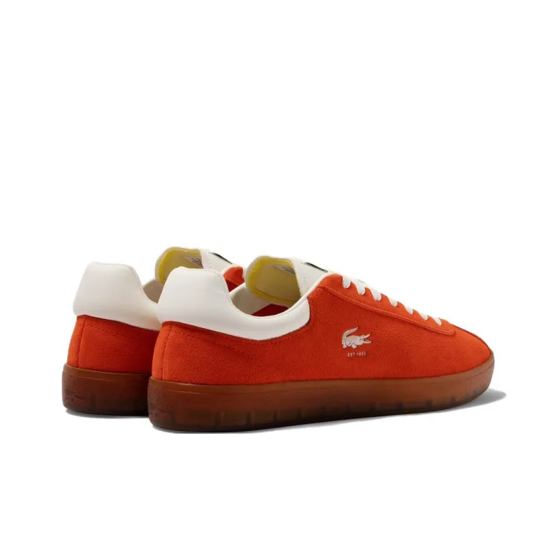 LACOSTE Low Top Skateboard Shoes Men's Orange Red-3