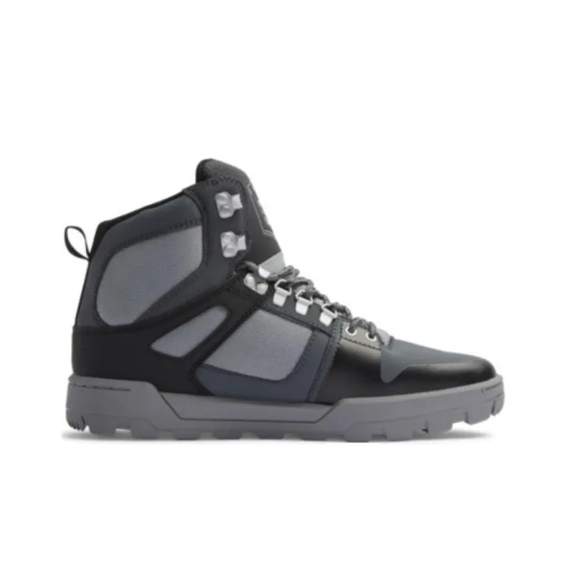 DC Shoes Slip Resistant Waterproof High Top Hiking Shoes Men's Gray-1