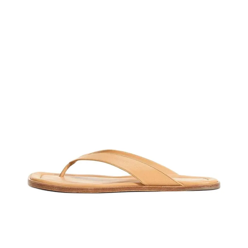 Staud Flip Flops Women's Beige Brown-0