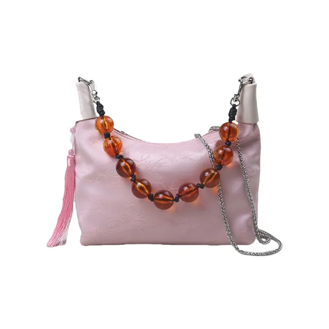 H YXIANG Canvas Canvas Bag Handbag Shoulder Bag Regular Women's Pink/Beige/Black/Silver-1