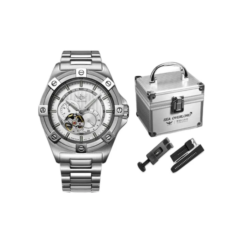YELANG CHAO Trend Collection Automatic Mechanical Movement Stainless Steel Strap Watch Men's Watches Blue Dial-0