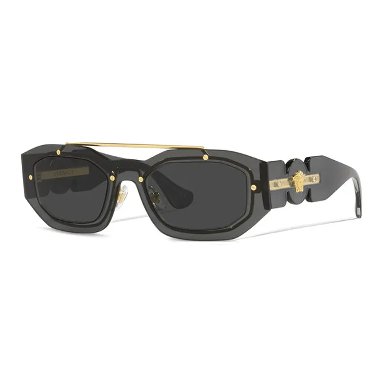 VERSACE Metal Aviator Sunglasses Men's Black-0
