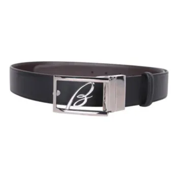 Brioni Logo plaque Leather Belt