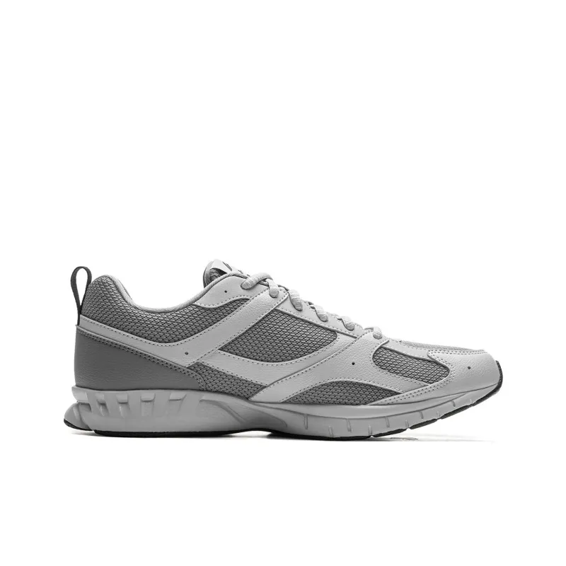 LiNing R037 Cushioning Slip Resistant Abrasion Resistant Breathable Low Top Running Shoes Men's Gray-1