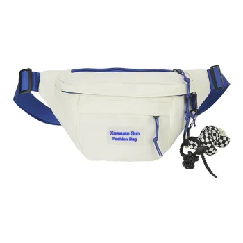 MOK Nylon Sling Bag Regular Unisex Black/Blue/White/Blue/White/Orange