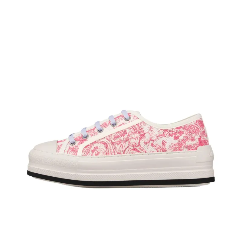 DIOR Walk'n'Dior Platform Shoes Low-Top Skateboard Shoes Women's Pink-0