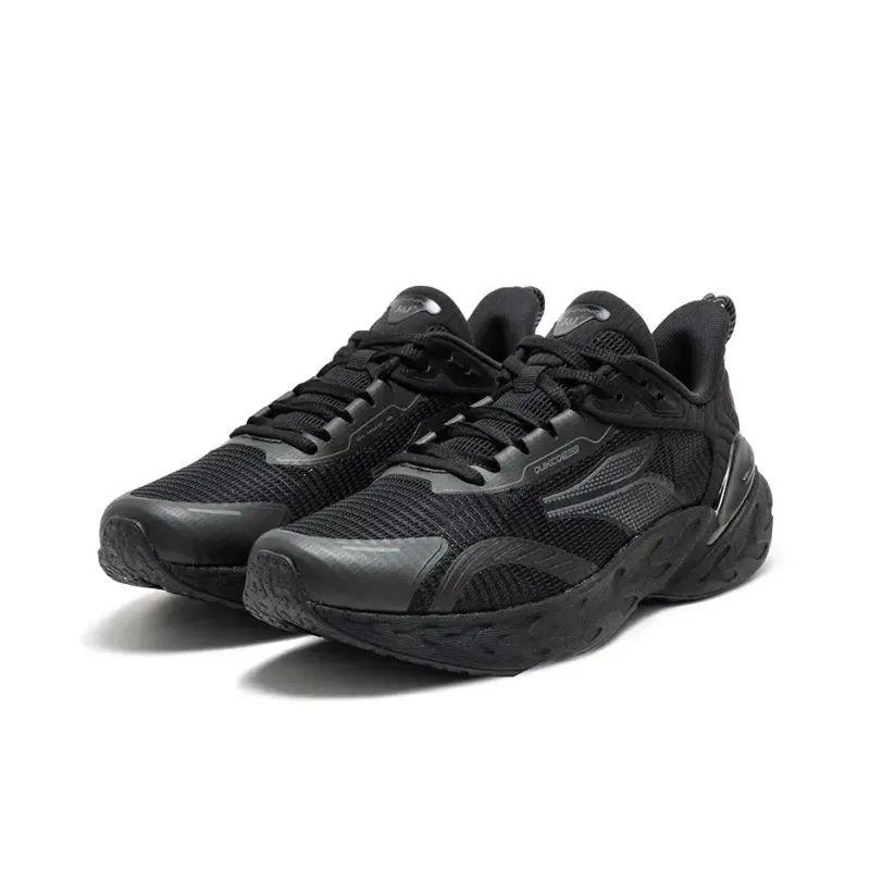 361° Popping Foam Cushioning Breathable Low Top Training Running Shoes Men's Black Gray-2