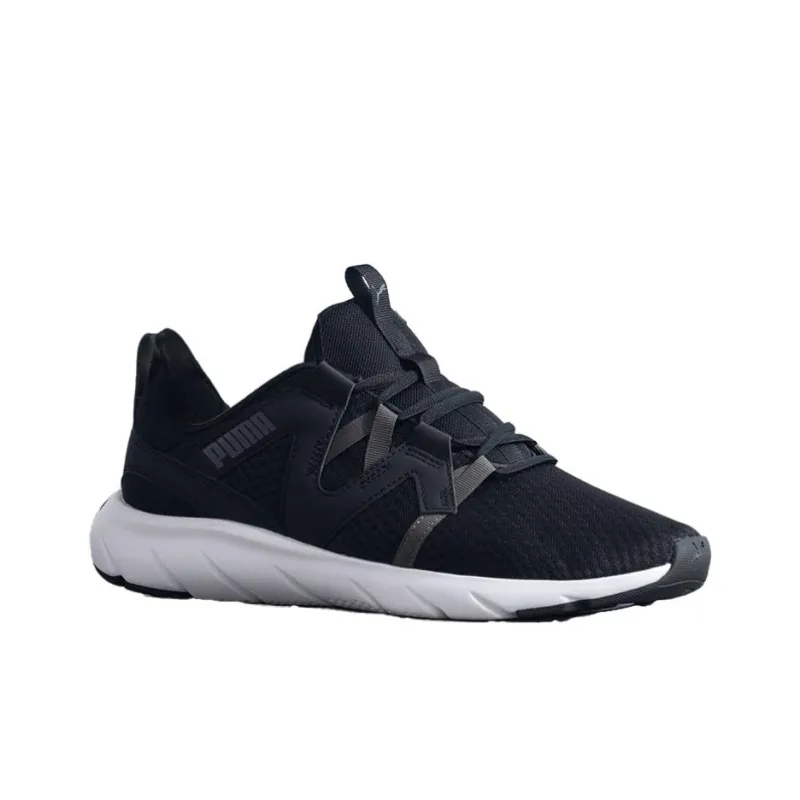 PUMA Anti Slip Wear Resistant Low Top Running Shoes Unisex Black White-1