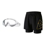 Black Gold+White Swim Goggles-Two-Piece Set